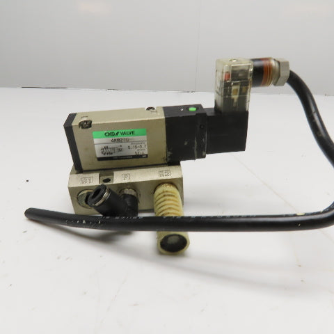 CKD Corporation 4KB210 Solenoid Valve 24VDC 0.15-0.7 MPa Base Mounted