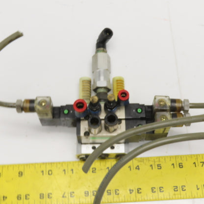 CKD 4KA210 Series 2-Station Pneumatic Solenoid Manifold Valve 24V