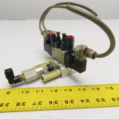 CKD 4KA210 Series 2-Station Pneumatic Solenoid Manifold Valve 24V