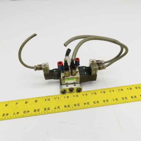 CKD 4KA210 Series 2-Station Pneumatic Solenoid Manifold Valve 24V