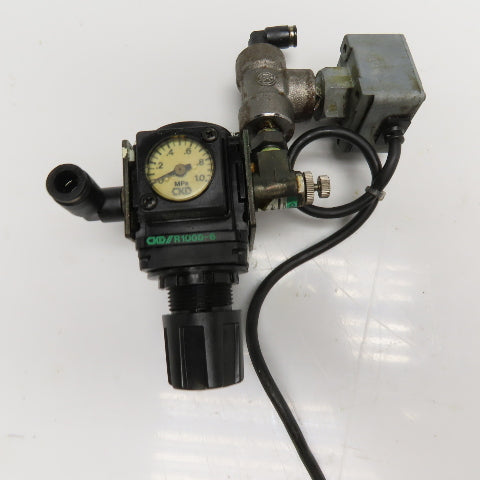 CKD R1000-6 Air Pressure Regulator 1.0 MPa Max with PS7 Pressure Switch
