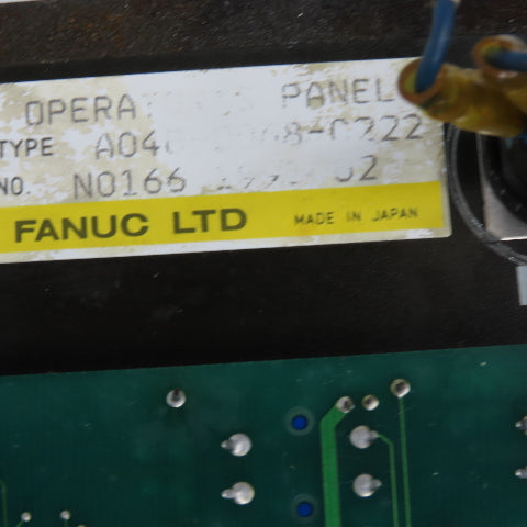 Fanuc A04B-0068-C222 CNC Machine Operator Interface Control Panel Keypad