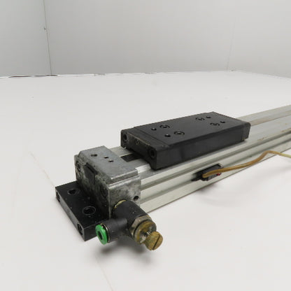 Rodless Pneumatic Linear Cylinder Actuator Profile Rail 24" Stroke