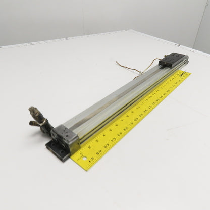 Rodless Pneumatic Linear Cylinder Actuator Profile Rail 24" Stroke
