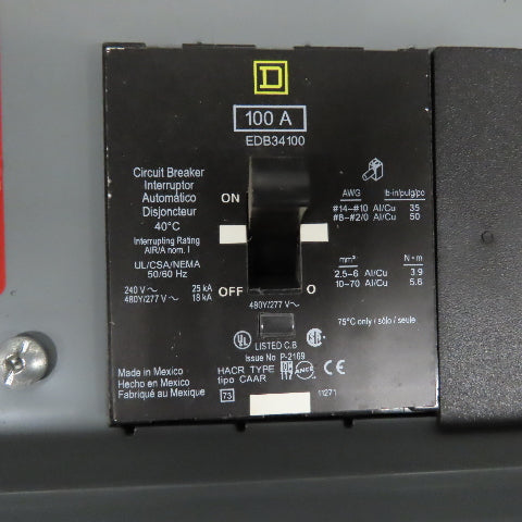 Square D NF430L4C 400A Max 600Y/347V 3Ph Panelboard Load Center W/300A Main