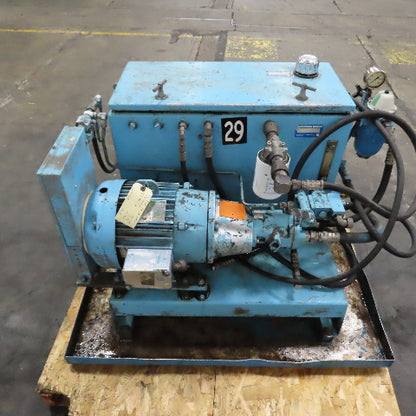 30Gal. 7.5HP Hydraulic Power Unit 230/460V 3Ph W/ Vickers PVB5-RSY-20-CD-20 Pump