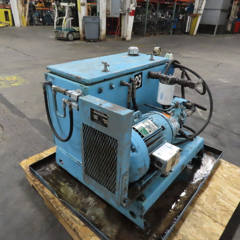 30Gal. 7.5HP Hydraulic Power Unit 230/460V 3Ph W/ Vickers PVB5-RSY-20-CD-20 Pump