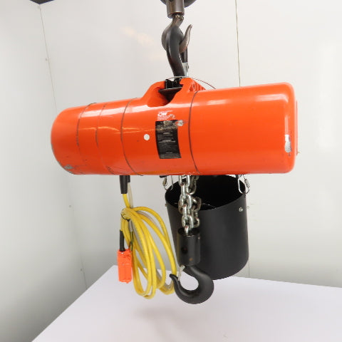 CM Lodestar Model RRS 2Ton 4000LB Electric Chain Hoist 20'Lift 16FPM 230/460 3Ph