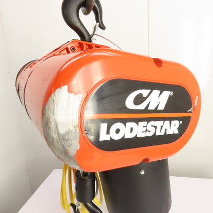 CM Lodestar Model RRS 2Ton 4000LB Electric Chain Hoist 20'Lift 16FPM 230/460 3Ph