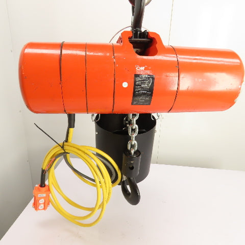 CM Lodestar Model RRS 2Ton 4000LB Electric Chain Hoist 20'Lift 16FPM 230/460 3Ph