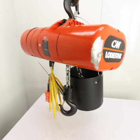 CM Lodestar Model RRS 2Ton 4000LB Electric Chain Hoist 20'Lift 16FPM 230/460 3Ph