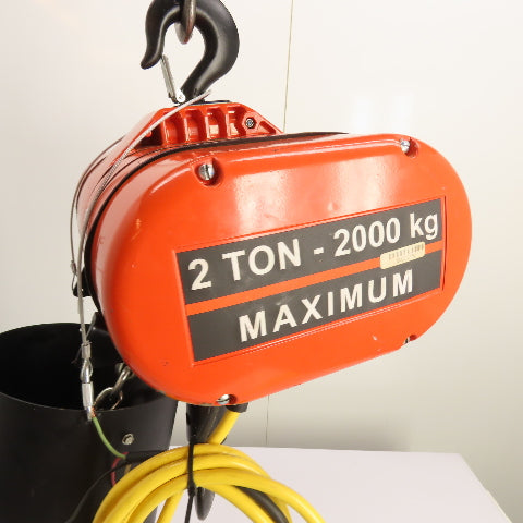 CM Lodestar Model RRS 2Ton 4000LB Electric Chain Hoist 20'Lift 16FPM 230/460 3Ph