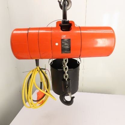 CM Lodestar Model RRS 2Ton 4000LB Electric Chain Hoist 20'Lift 16FPM 230/460 3Ph