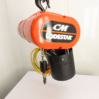 CM Lodestar Model RRS 2Ton 4000LB Electric Chain Hoist 20'Lift 16FPM 230/460 3Ph
