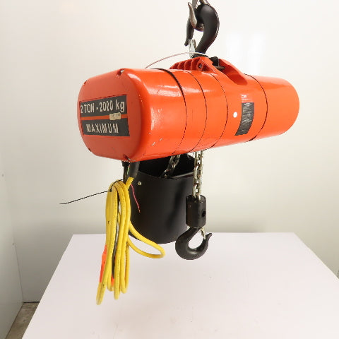 CM Lodestar Model RRS 2Ton 4000LB Electric Chain Hoist 20'Lift 16FPM 230/460 3Ph