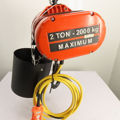 CM Lodestar Model RRS 2Ton 4000LB Electric Chain Hoist 20'Lift 16FPM 230/460 3Ph