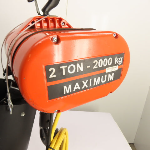 CM Lodestar Model RRS 2Ton 4000LB Electric Chain Hoist 20'Lift 16FPM 230/460 3Ph
