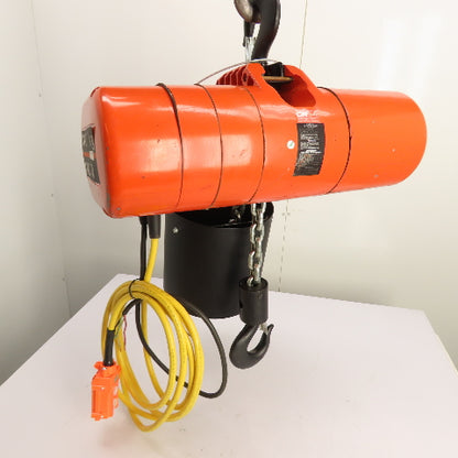 CM Lodestar Model RRS 2Ton 4000LB Electric Chain Hoist 20'Lift 16FPM 230/460 3Ph