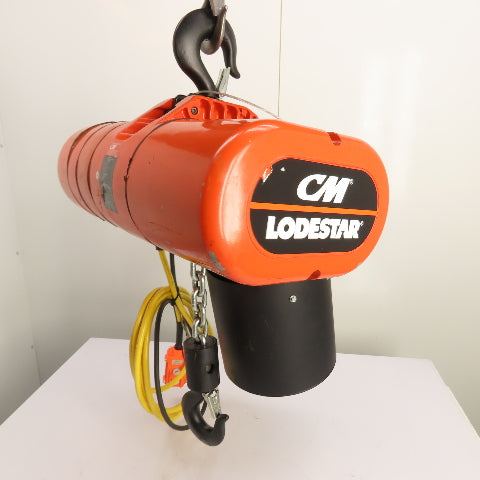 CM Lodestar Model RRS 2Ton 4000LB Electric Chain Hoist 20'Lift 16FPM 230/460 3Ph