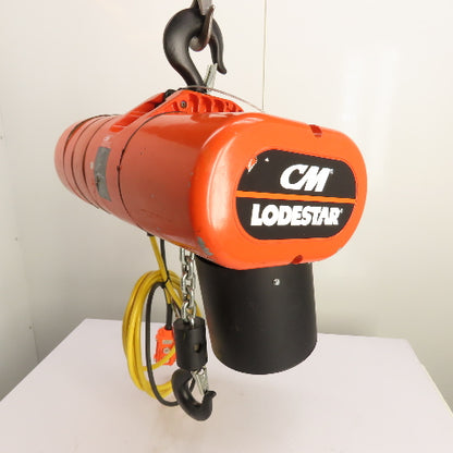 CM Lodestar Model RRS 2Ton 4000LB Electric Chain Hoist 20'Lift 16FPM 230/460 3Ph