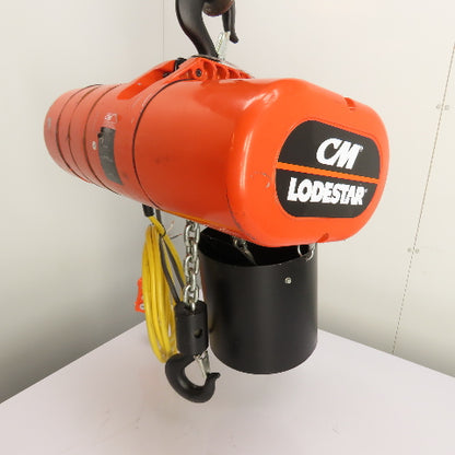 CM Lodestar Model RRS 2Ton 4000LB Electric Chain Hoist 20'Lift 16FPM 230/460 3Ph