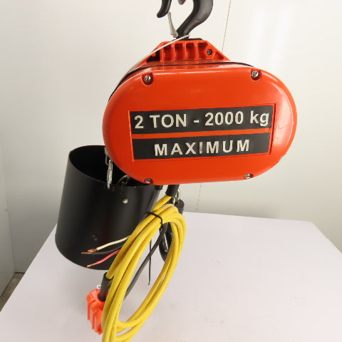CM Lodestar Model RRS 2Ton 4000LB Electric Chain Hoist 20'Lift 16FPM 230/460 3Ph