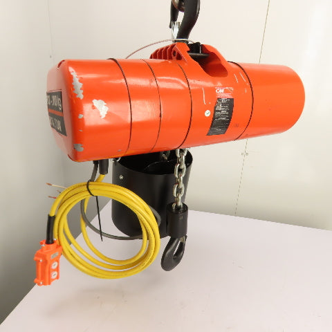 CM Lodestar Model RRS 2Ton 4000LB Electric Chain Hoist 20'Lift 16FPM 230/460 3Ph