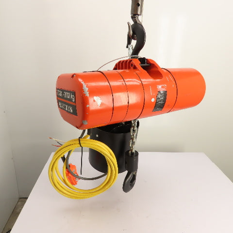CM Lodestar Model RRS 2Ton 4000LB Electric Chain Hoist 20'Lift 16FPM 230/460 3Ph