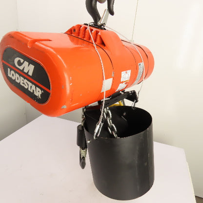 CM Lodestar Model RRS 2Ton 4000LB Electric Chain Hoist 20'Lift 16FPM 230/460 3Ph