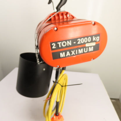 CM Lodestar Model RRS 2Ton 4000LB Electric Chain Hoist 20'Lift 16FPM 230/460 3Ph