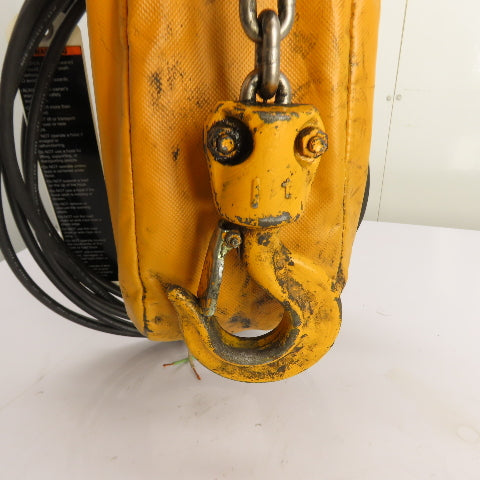 Harrington ER010L 1 Ton 2000LB Electric Chain Hoist 20' Lift 16FPM 460V 3PH