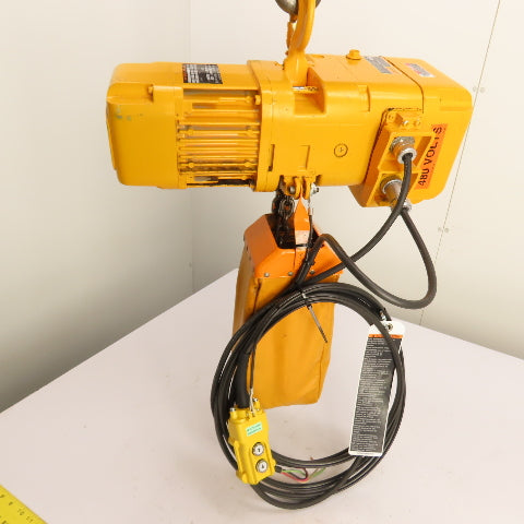 Harrington ER010L 1 Ton 2000LB Electric Chain Hoist 20' Lift 16FPM 460V 3PH