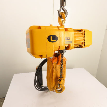 Harrington ER010L 1 Ton 2000LB Electric Chain Hoist 20' Lift 16FPM 460V 3PH