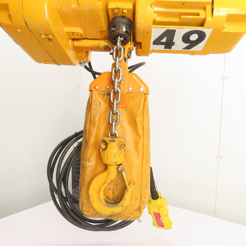 Harrington ER010L 1 Ton 2000LB Electric Chain Hoist 20' Lift 16FPM 460V 3PH