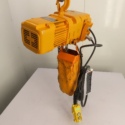 Harrington ER010L 1 Ton 2000LB Electric Chain Hoist 20' Lift 16FPM 460V 3PH