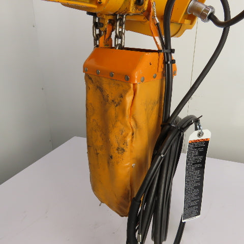 Harrington ER010L 1 Ton 2000LB Electric Chain Hoist 20' Lift 16FPM 460V 3PH