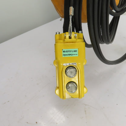 Harrington ER010L 1 Ton 2000LB Electric Chain Hoist 20' Lift 16FPM 460V 3PH