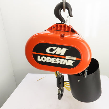 CM Lodestar Model RRS 2Ton 4000LB Electric Chain Hoist 20'Lift 16FPM 230/460 3Ph