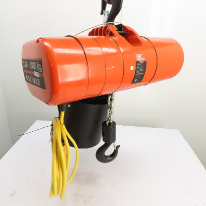 CM Lodestar Model RRS 2Ton 4000LB Electric Chain Hoist 20'Lift 16FPM 230/460 3Ph