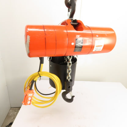 CM Lodestar Model RRS 2Ton 4000LB Electric Chain Hoist 20'Lift 16FPM 230/460 3Ph