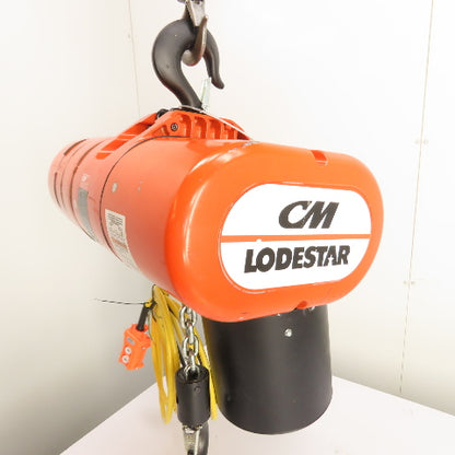 CM Lodestar Model RRS 2Ton 4000LB Electric Chain Hoist 20'Lift 16FPM 230/460 3Ph