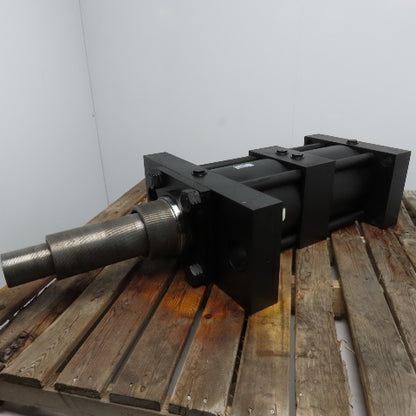 Parker KJJ3HKTS13A 8" Bore 19" Full Stroke 2 Stage Double Rod Hydraulic Cylinder