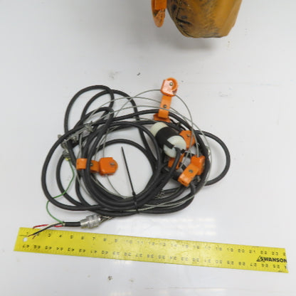 Harrington MS3E-895 1 Ton Electric Hoist 15' Travel 13FPM Power Trolley Tested