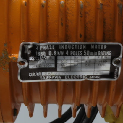 Harrington MS3E-895 1 Ton Electric Hoist 15' Travel 13FPM Power Trolley Tested