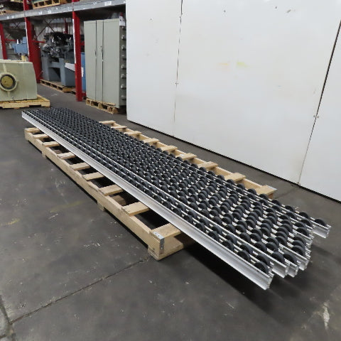 13' Long Plastic Roller Conveyor Guide Rail Skate Wheel Roller Track Lot Of 13