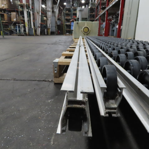 13' Long Plastic Roller Conveyor Guide Rail Skate Wheel Roller Track Lot Of 13