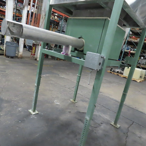 24 Cu/Feet Bulk Powder Feed Auger Hopper 180VDC 1-1/2Hp