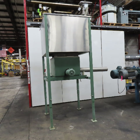 24 Cu/Feet Bulk Powder Feed Auger Hopper 180VDC 1-1/2Hp