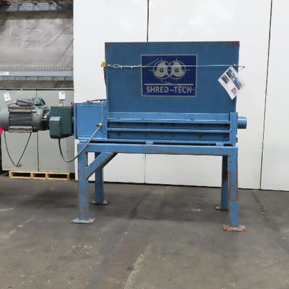 Shred Tech 20HP Dual Shaft Tire Plastic Rubber Recycling Shredder 208-230/460V