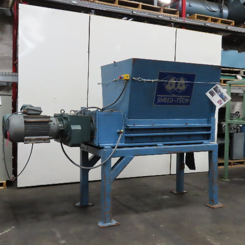 Shred Tech 20HP Dual Shaft Tire Plastic Rubber Recycling Shredder 208-230/460V